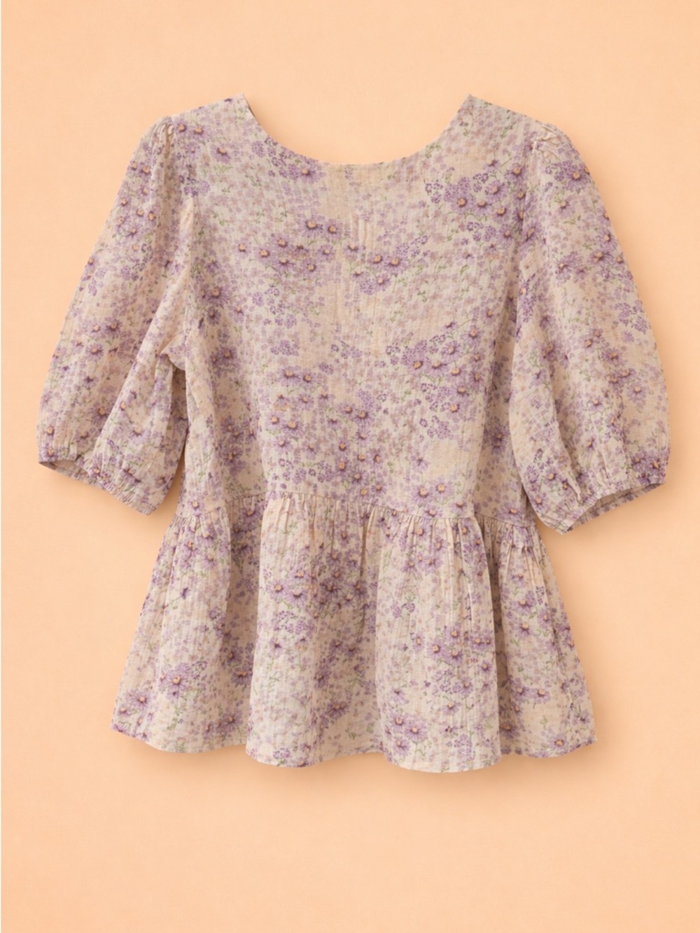 H&M FLORAL PEPLUM BLOUSE